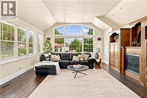 290 Bridgeport Road E, Waterloo, ON - Indoor Photo Showing Living Room With Fireplace