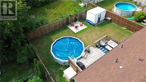 193 Catherine Drive, Garson, ON - Outdoor With Above Ground Pool
