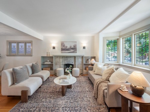 37 Chilton Road, Toronto, ON - Indoor Photo Showing Living Room With Fireplace