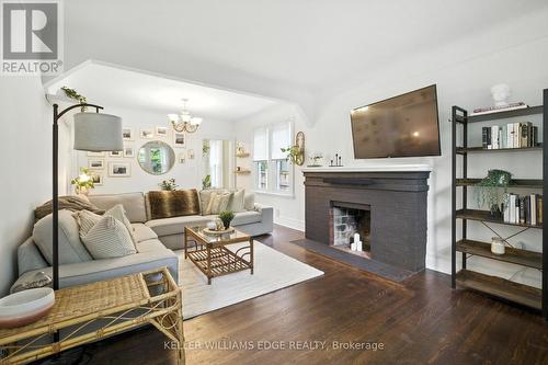 1999 Main Street W, Hamilton, ON - Indoor Photo Showing Living Room With Fireplace