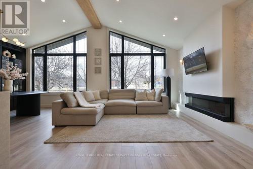75 Rangoon Road, Toronto, ON - Indoor Photo Showing Living Room With Fireplace