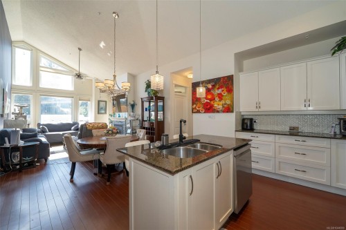 #402-3210 Jacklin Rd, Langford, BC - Indoor Photo Showing Kitchen With Double Sink With Upgraded Kitchen