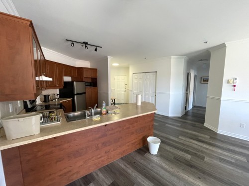 Cuisine - 313-1750 Rue St-Louis, Montréal (Saint-Laurent), QC - Indoor Photo Showing Kitchen With Double Sink