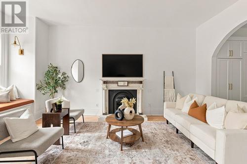7 Waterloo Avenue, Guelph (Downtown), ON - Indoor Photo Showing Living Room With Fireplace