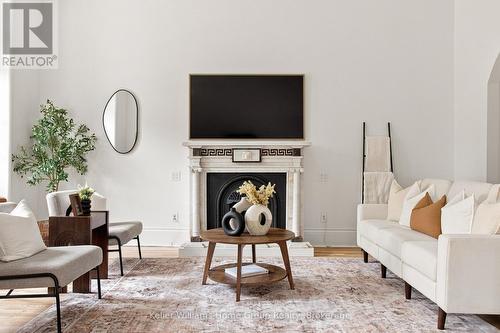 7 Waterloo Avenue, Guelph (Downtown), ON - Indoor Photo Showing Living Room With Fireplace