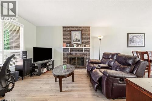 4 Eileen Street, Waterdown, ON - Indoor Photo Showing Living Room With Fireplace