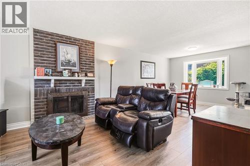 4 Eileen Street, Waterdown, ON - Indoor Photo Showing Living Room With Fireplace