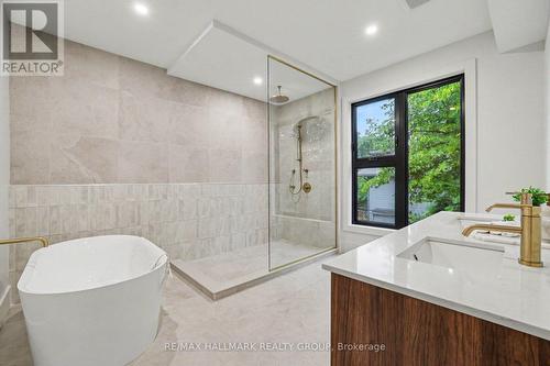 Spa-like 5pce ensuite bathroom. - 218 Woodland Avenue, Ottawa, ON - Indoor Photo Showing Bathroom