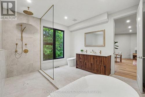 Walk-in shower room. - 218 Woodland Avenue, Ottawa, ON - Indoor Photo Showing Bathroom