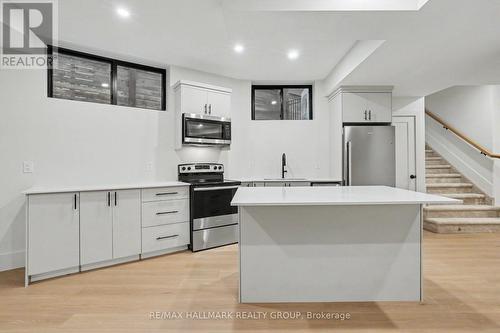 Quartz counter top and high end appliances. - 218 Woodland Avenue, Ottawa, ON - Indoor Photo Showing Kitchen With Upgraded Kitchen