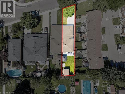 Property featuring a long, rectangular lot with a single-story structure - 167 Berkindale Drive, Hamilton, ON - Other