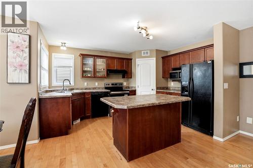 110 Stepney Crescent, Saskatoon, SK - Indoor Photo Showing Kitchen With Double Sink