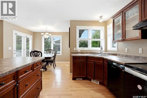 110 Stepney Crescent, Saskatoon, SK - Indoor Photo Showing Kitchen With Double Sink