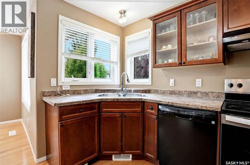 110 Stepney Crescent, Saskatoon, SK - Indoor Photo Showing Kitchen With Double Sink