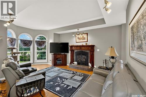 Schapansky Acreage, Tisdale Rm No. 427, SK - Indoor Photo Showing Living Room With Fireplace