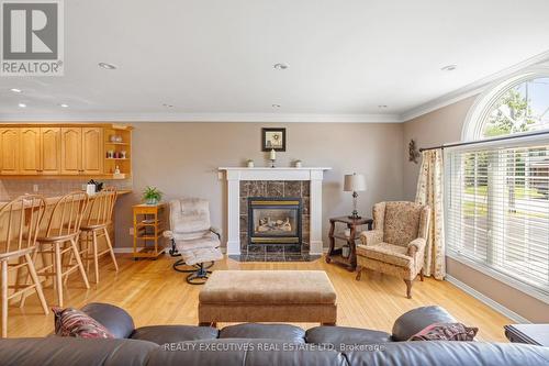 Living Room w/ Natural Gas Fireplace - 434 Queen Street, North Dundas, ON - Indoor Photo Showing Living Room With Fireplace