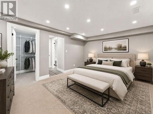 Basement bdrm w/ large w/in closet (Virtual stgd) - 111 Whispering Pine Trail, Aurora, ON - Indoor Photo Showing Bedroom