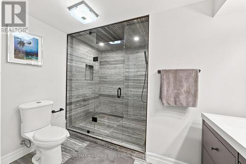 Bsmt bathroom w/ large shower and heated floors - 111 Whispering Pine Trail, Aurora, ON - Indoor Photo Showing Bathroom