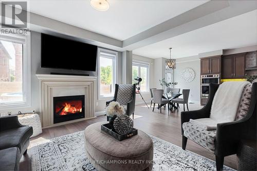 993 Dragonfly Avenue, Pickering, ON - Indoor Photo Showing Living Room With Fireplace