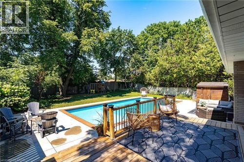 581 Glendene Crescent, Waterloo, ON - Outdoor With In Ground Pool With Deck Patio Veranda With Backyard
