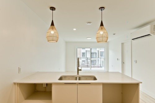 Kitchen - 107-602 Allée Gérard-Laurendeau, Magog, QC - Indoor Photo Showing Kitchen With Double Sink