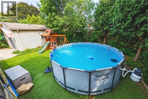 364 Fennell Avenue W, Hamilton, ON - Outdoor With Above Ground Pool With Backyard