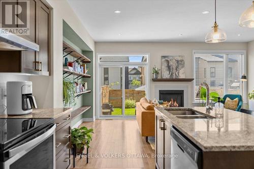 556 Triangle Street, Ottawa, ON - Indoor Photo Showing Kitchen With Fireplace With Double Sink With Upgraded Kitchen