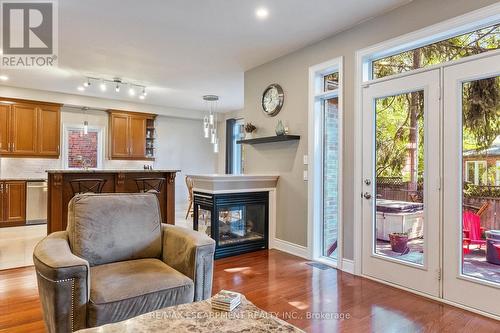 85 Park Street W, Mississauga, ON - Indoor Photo Showing Living Room With Fireplace