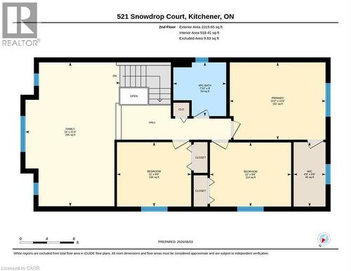 Floor plan as per IGUIDE - 521 Snowdrop Court, Kitchener, ON - Other