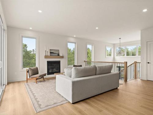 137 Parish Street, Fall River, NS - Indoor Photo Showing Living Room With Fireplace