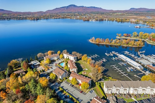 Photo aérienne - D-301-261 Rue Merry S., Magog, QC - Outdoor With Body Of Water With View