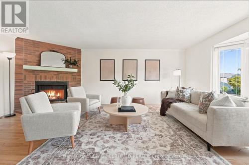 3135 Shadetree Drive, Mississauga, ON - Indoor Photo Showing Living Room With Fireplace