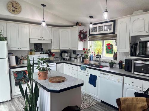 14 Goldfinch Crescent, Brandon, MB - Indoor Photo Showing Kitchen With Double Sink