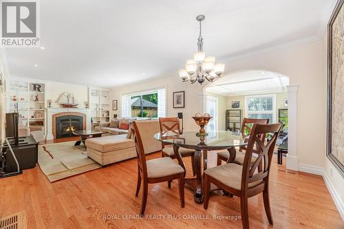 43 Ravina Crescent, Hamilton, ON - Indoor Photo Showing Dining Room With Fireplace