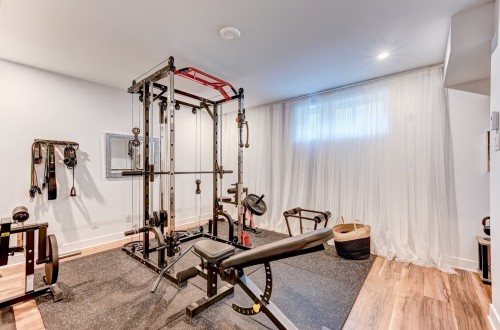 Salle familiale - 17 Place De La Rive, Saint-Mathieu, QC - Indoor Photo Showing Gym Room