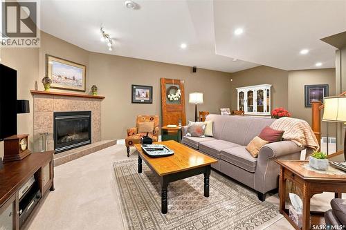 226 Brookdale Crescent, Saskatoon, SK - Indoor Photo Showing Living Room With Fireplace