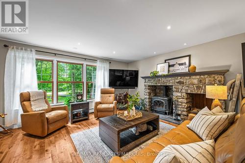 99 Old Kingston Road, Rideau Lakes, ON - Indoor Photo Showing Living Room With Fireplace