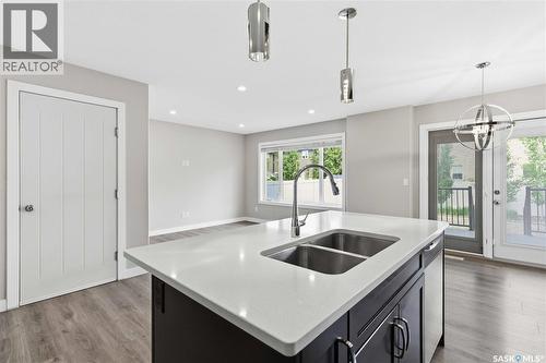 139 Dagnone Lane, Saskatoon, SK - Indoor Photo Showing Kitchen With Double Sink