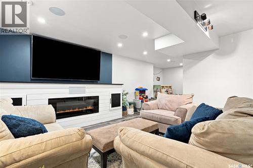 575 Childers Crescent, Saskatoon, SK - Indoor Photo Showing Living Room With Fireplace