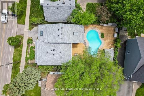 Aerial - 1168 Canterbury Road, Mississauga, ON - Outdoor With In Ground Pool With Deck Patio Veranda