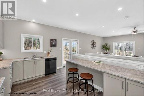 90 14 Concession E, Tiny, ON - Indoor Photo Showing Kitchen With Double Sink