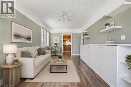 virtually staged - 96 Paling Avenue, Hamilton, ON - Indoor Photo Showing Living Room