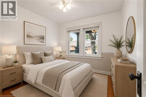 virtually staged - 96 Paling Avenue, Hamilton, ON - Indoor Photo Showing Bedroom