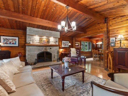 Salon - 100 Ch. De La Seigneurie, Rigaud, QC - Indoor Photo Showing Living Room With Fireplace