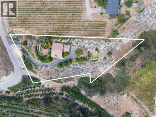 WHITE OUTLINES ARE FOR MARKETING PURPOSES ONLY. BUYER TO CONFIRM LOT BOUNDARIES WITH THE APPROPRIATE GOVERNING BODY DIRECTLY. - 4310 Gulch Road, Naramata, BC 