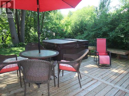 Hot tub installed 2023, stays! - 32 Gary Crescent, Arnprior, ON - Outdoor With Deck Patio Veranda