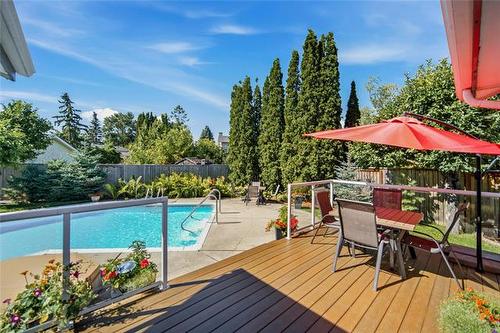 247 Augusta Dr, Winnipeg, MB - Outdoor With In Ground Pool With Deck Patio Veranda With Backyard