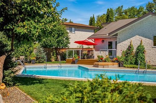 247 Augusta Dr, Winnipeg, MB - Outdoor With In Ground Pool With Deck Patio Veranda