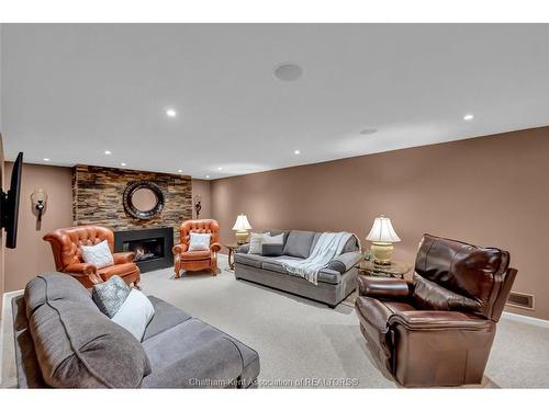 27 Cramar Crescent, Chatham, ON - Indoor Photo Showing Other Room With Fireplace
