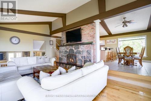 1787 Champlain Road, Tiny, ON - Indoor Photo Showing Living Room With Fireplace